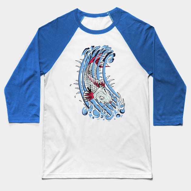 KOI fish 2 Baseball T-Shirt by Frajtgorski